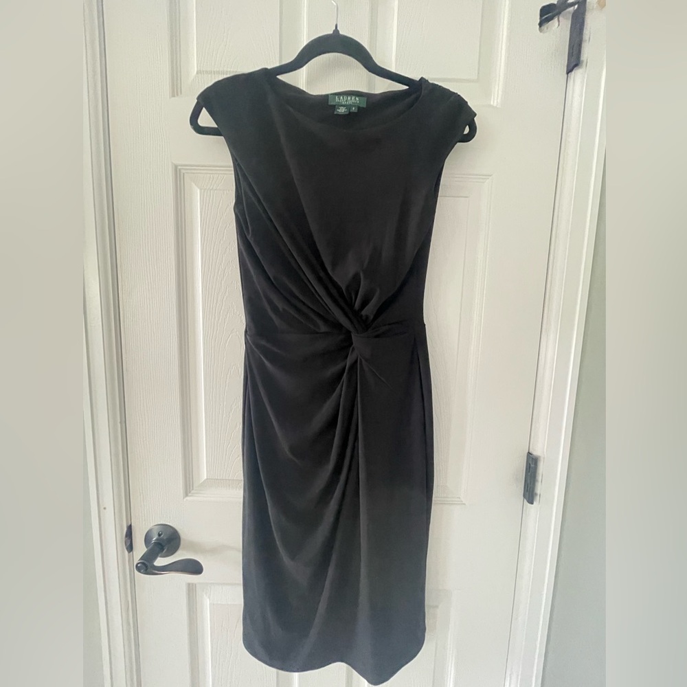 Ralph Lauren stretchy midi black dress